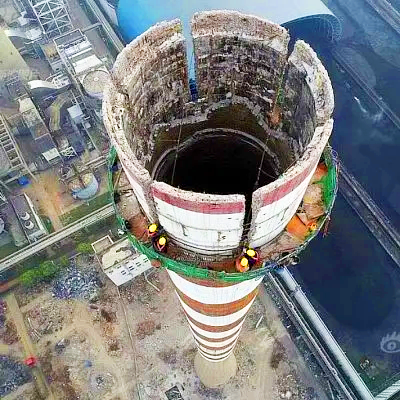 Демонтаж дымовых труб